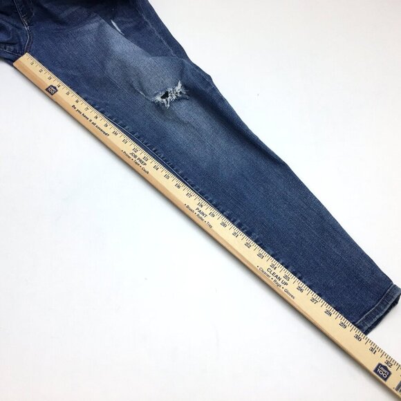 Kut From The Kloth Jeans Toothpick Skinny Distressed Stretch size 16W length 30" - Picture 5 of 8